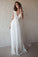 A Line Tulle Lace Appliques Wedding Dresses Short Sleeve Backless V Neck Bridal Dress PW494