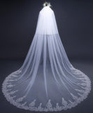 Cathedral Tulle Lace Ivory Wedding Veil Bridal Veil Wedding Veil