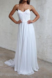 Backless Beach White Cheap Spaghtti Straps Bridal Wedding Dress