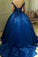 Unique Royal Blue Off Shoulder Lace Sweetheart Appliques Long Ball Gown Prom Dresses