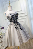 Elegant A Line Strapless Tulle Homecoming Dresses with Lace up Black Short Prom Dresses