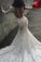 Sexy White Yarn Button Back Long Sleeve Lace Mermaid Charming Chapel Trailing Wedding Dress