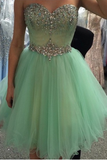 Elegant Layers Tulle Wrapped Chest Appliqued Beaded Short Homecoming Dresses