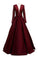 Open Back Lace Long Sleeve Deep V-Neck A-Line Button Long Cheap Prom Dresses