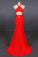Simple Red Mermaid Long Prom Dresses Elegant Party Dresses Prom Gowns