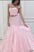 Pink stain tulle Spaghetti Straps mermaid long dresses sweetheart dress for prom