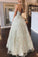 Spaghetti Straps Lace Appliques Beach Wedding Dresses with Lace up Wedding Gowns