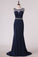 2022 Prom Dresses Scoop Column Sweep Train Spandex With PNG22D16