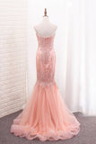 2024 Sweetheart Mermaid Tulle Prom Dresses With PYKF86QH