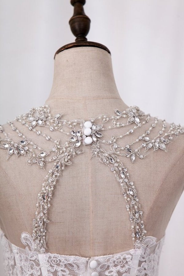 2022 Mermaid Wedding Dresses Tulle Spaghetti Straps With Applique PKD53K17