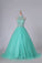2022 Mint Ball Gown High Neck Beaded Bodice Prom Dresses Tulle Floor PN7RDZ67