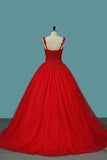 2024 Ball Gown Straps Quinceanera Dresses Beade PMTTEZC2