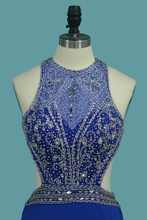 2022 Open Back Scoop With Beads And Slit P269THE6
