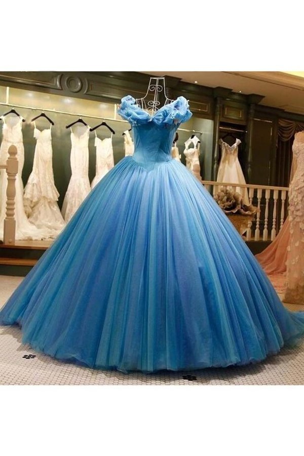 2022 Off The Shoulder Ball Gown Tulle Quinceanera Dresses P7A1L21F