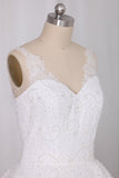 2024 New Wedding Dress Ball Gown Spaghetti Straps Floor-Length Lace P2NQ469P