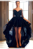 2024 Asymmetrical Prom Dresses Mid-Length Sleeve Spaghetti P6QHZ45F