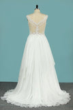 2024 Straps 30D Chiffon Wedding Dresses A Line With P7M85GB8