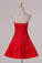 2022 New Arrival Strapless Homecoming Dresses A Line Satin With P3NBJ24S