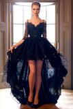 2024 Asymmetrical Prom Dresses Mid-Length Sleeve Spaghetti P6QHZ45F