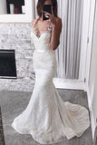 2024 Mermaid Wedding Dresses Straps Tulle Lace PM79LMXH
