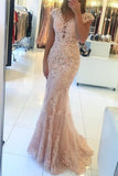 2022 Prom Dresses Mermaid/Trumpet Tulle With Appliques PJXZR56G