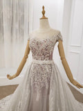 Princess Ball Gown Round Neck Beads Appliques Quinceanera Dresses, Formal STG20483