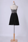 2022 Halter Homecoming Dresses A Line Short/Mini Chiffon With Beading And PRFE4KT1