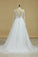 2022 Boat Neck Wedding Dresses A-Line Long Sleeves PQEYRXYM