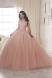 2024 Ball Gown Boat Neck Quinceanera Dresses Tulle With PG8MPB2C