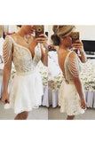 2024 Homecoming Dresses A Line Scoop Lace With Beads PTQ3G7CL