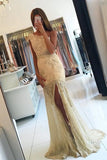 2022 One Shoulder Mermaid Prom Dresses Tulle With Applique PAXSTNK3