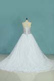 2024 Gorgeous Sweetheart Wedding Dresses A Line Tulle PHKJEHA1