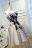 Elegant A Line Strapless Tulle Homecoming Dresses with Lace up Black Short Prom Dresses STG14974