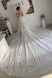 A Line Appliques Ivory Open Back Wedding Dresses Long Beach Bridal STGP2PKLXCG