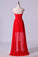 2022 Red High Low Sweetheart A Line Pleated Bodice Flowing P8LHYTTY