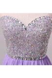 Homecoming Dresses A Line Short/Mini Sweetheart Chiffon With Beads Color P5PSQ16N