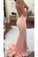 2022 New Arrival Halter Open Back Satin With Slit Mermaid P9A2X8XP