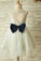 Princess Ivory Beautiful Lace and Tulle Scoop Open Back Cheap Flower Girl Dresses with Bow