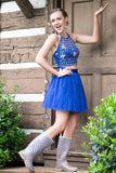 2024 Halter Homecoming Dresses Two-Piece Tulle PQD7NX33
