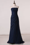 2022 Prom Dresses A Line One Shoulder Chiffon With PBM5XYCK