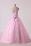 2024 Sweetheart Beaded Bodice Quinceanera Dresse Tulle PT3NR444