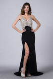 Full Beaded Tulle Bodice Backless Sexy Prom Dress Court Train PPRDS3M5