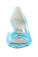 Sky Blue Peep Toe Beading Lower Heel Evening Shoes Wedding Dresses