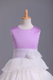 2024 Flower Girl Dresses Ball Gown Scoop Floor Length P843XD8R