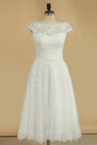 2024 Scoop A Line Wedding Dresses Lace With PHRJ56B3