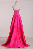 2024 Sweetheart Beaded Bodice Prom Dresses A Line PZ8A45RM