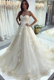 2024 Sweetheart A Line Wedding Dresses Tulle With PXMMGEXQ