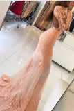 2022 Prom Dresses Mermaid Scoop Long Sleeves With Applique Tulle PY8563HA