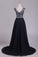 2022 Prom Dresses Scoop Cap Sleeves A Line Chiffon With Beads Sweep P6AY54T8