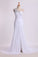 2022 One Shoulder Prom Dresses Fitted And Pleated Bodice Mermaid P1498YSR